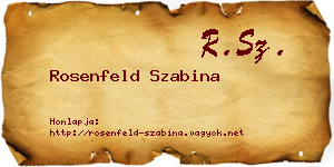 Rosenfeld Szabina névjegykártya